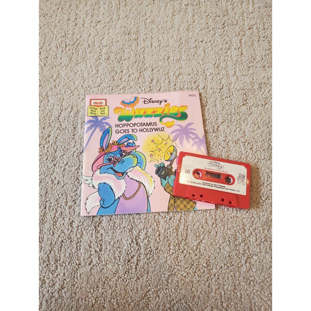 Vintage Disney Wuzzles Book and Cassette Set HTF Collectible Homeschool Teaching